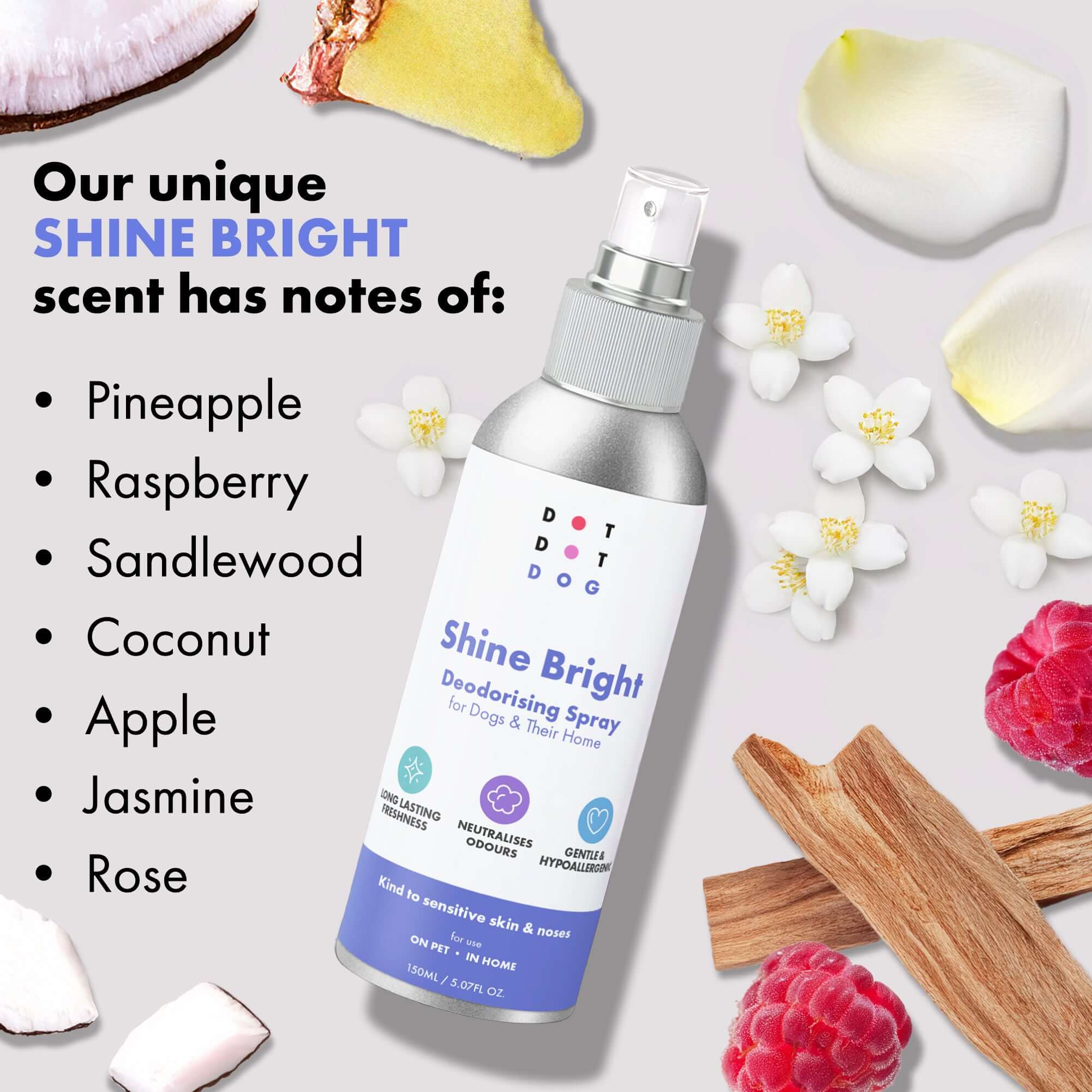 What Shine Bright smells like - pineapple, cinnamon, raspberry