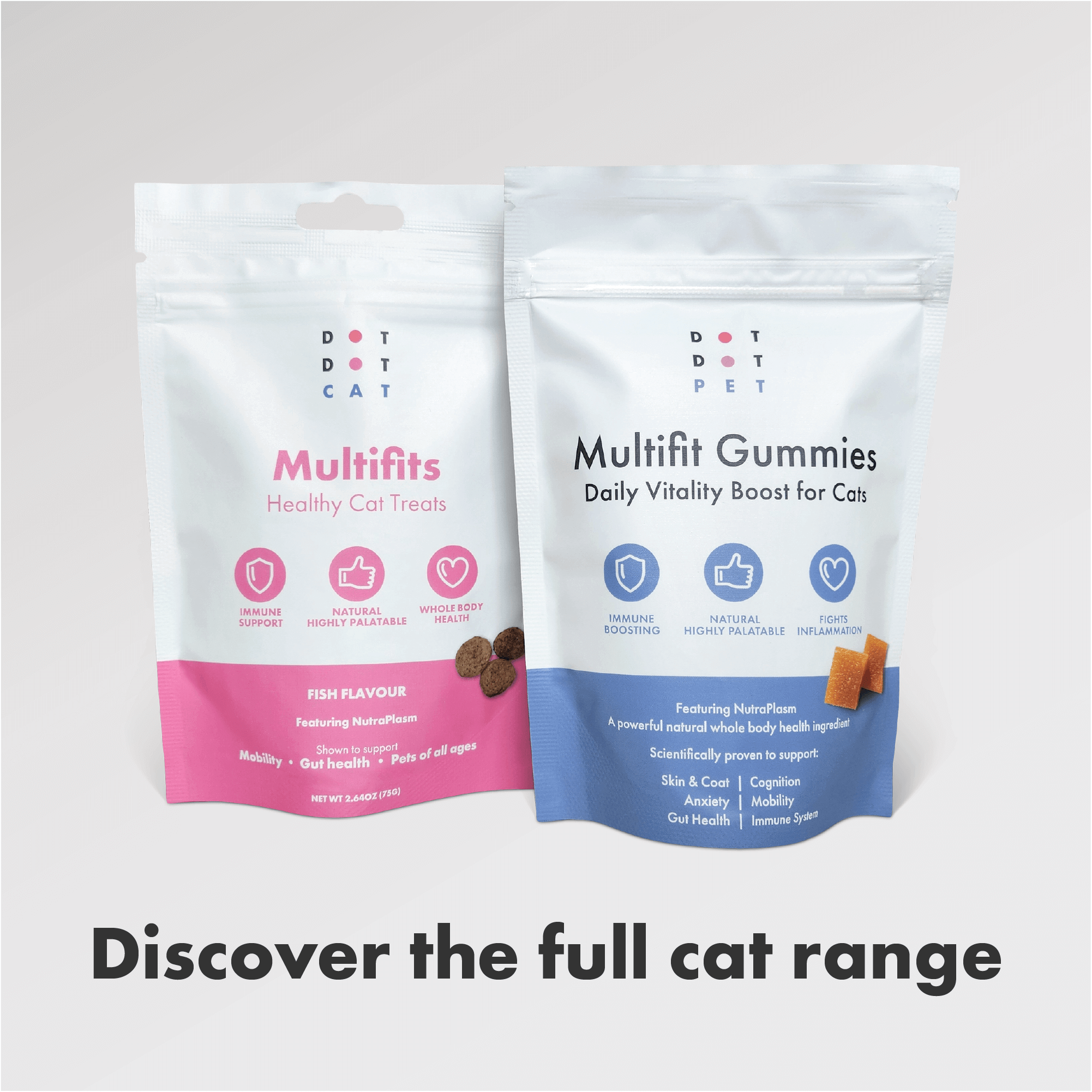 Full range of cat multivitamins from DotDotPet