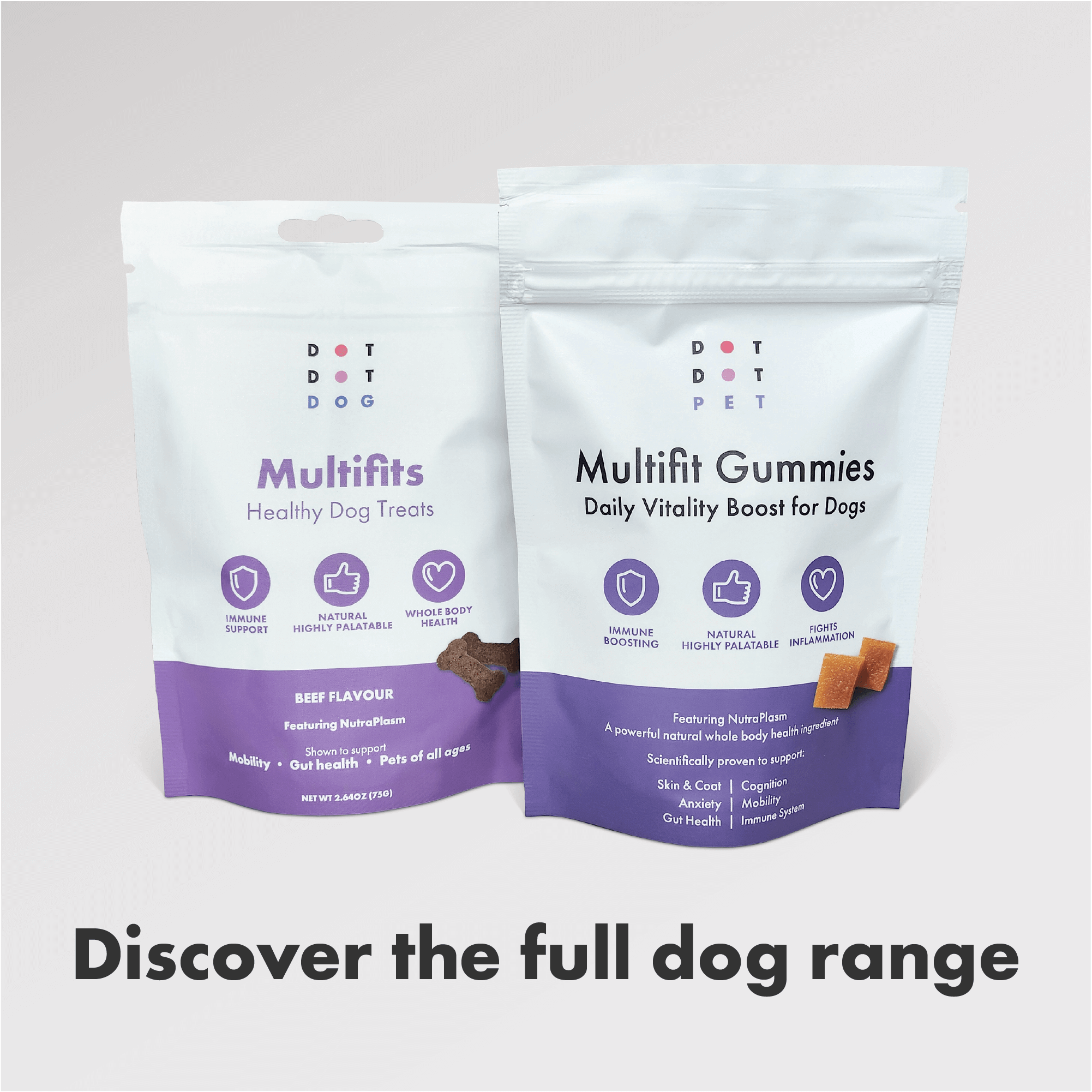 Full range of the Multifit Supplements for Dogs