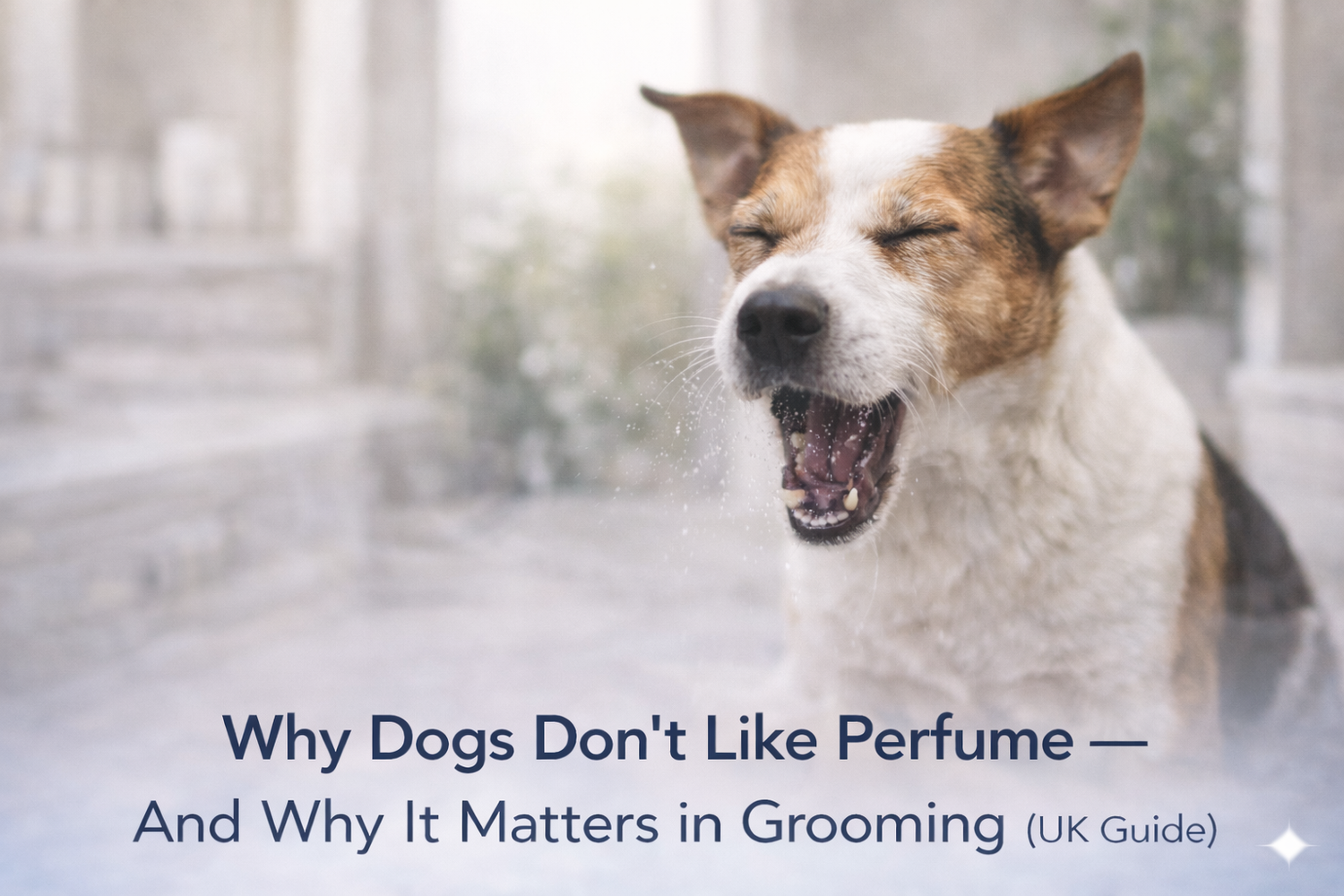 Dog sneezing due to human fragrance