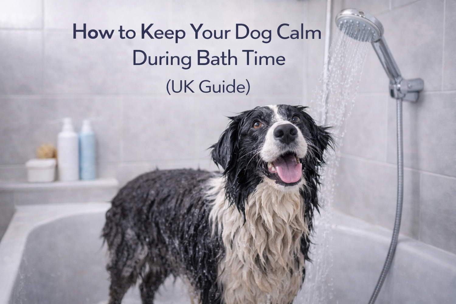 How to keep your dog calm during bath time