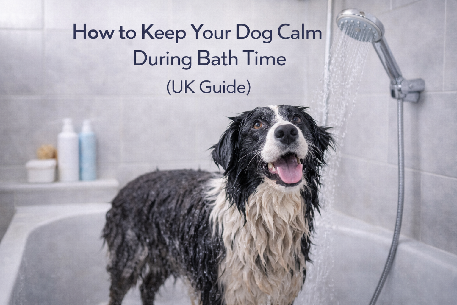 How to keep your dog calm during bath time