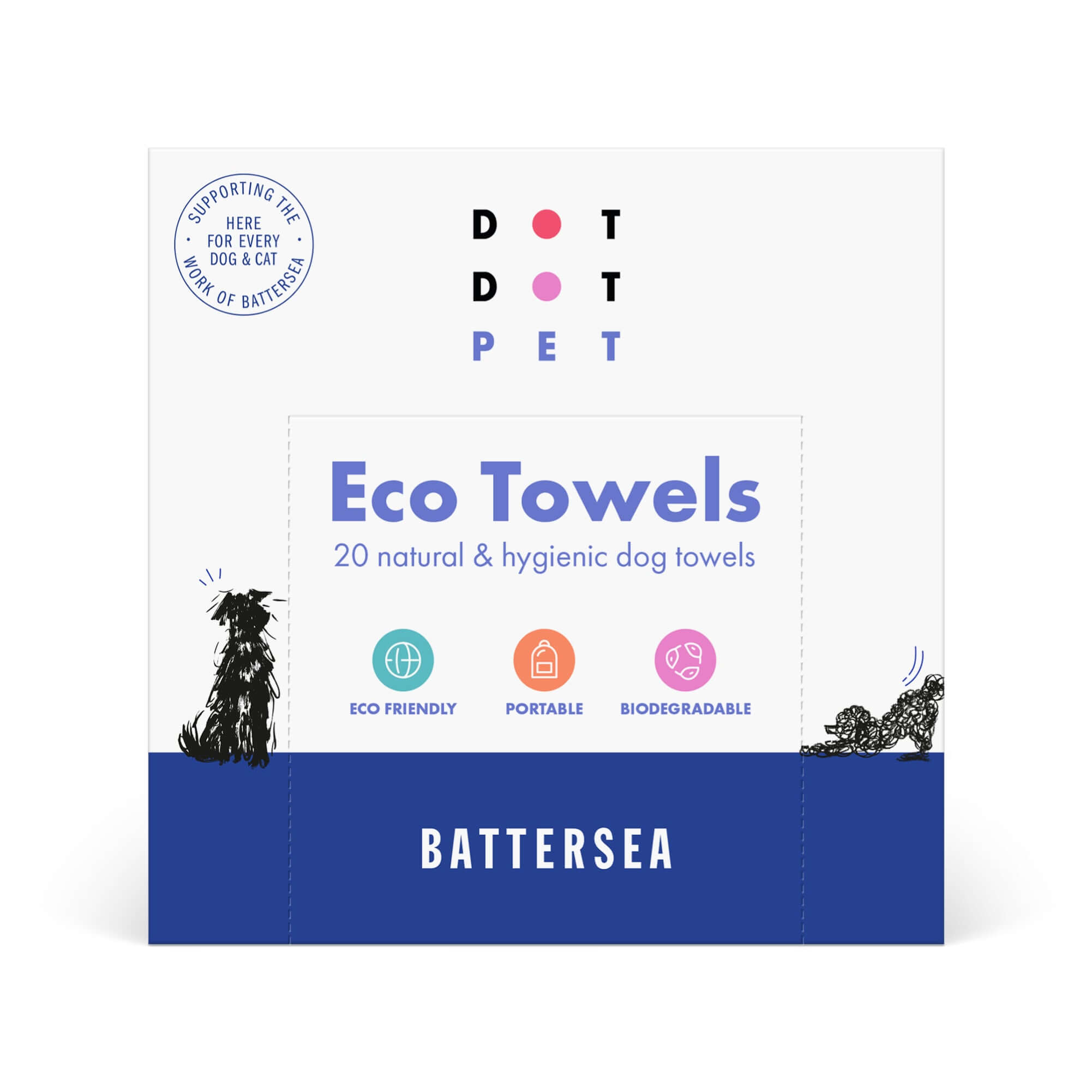 Highly absorbent Eco Dog Towels - battersea