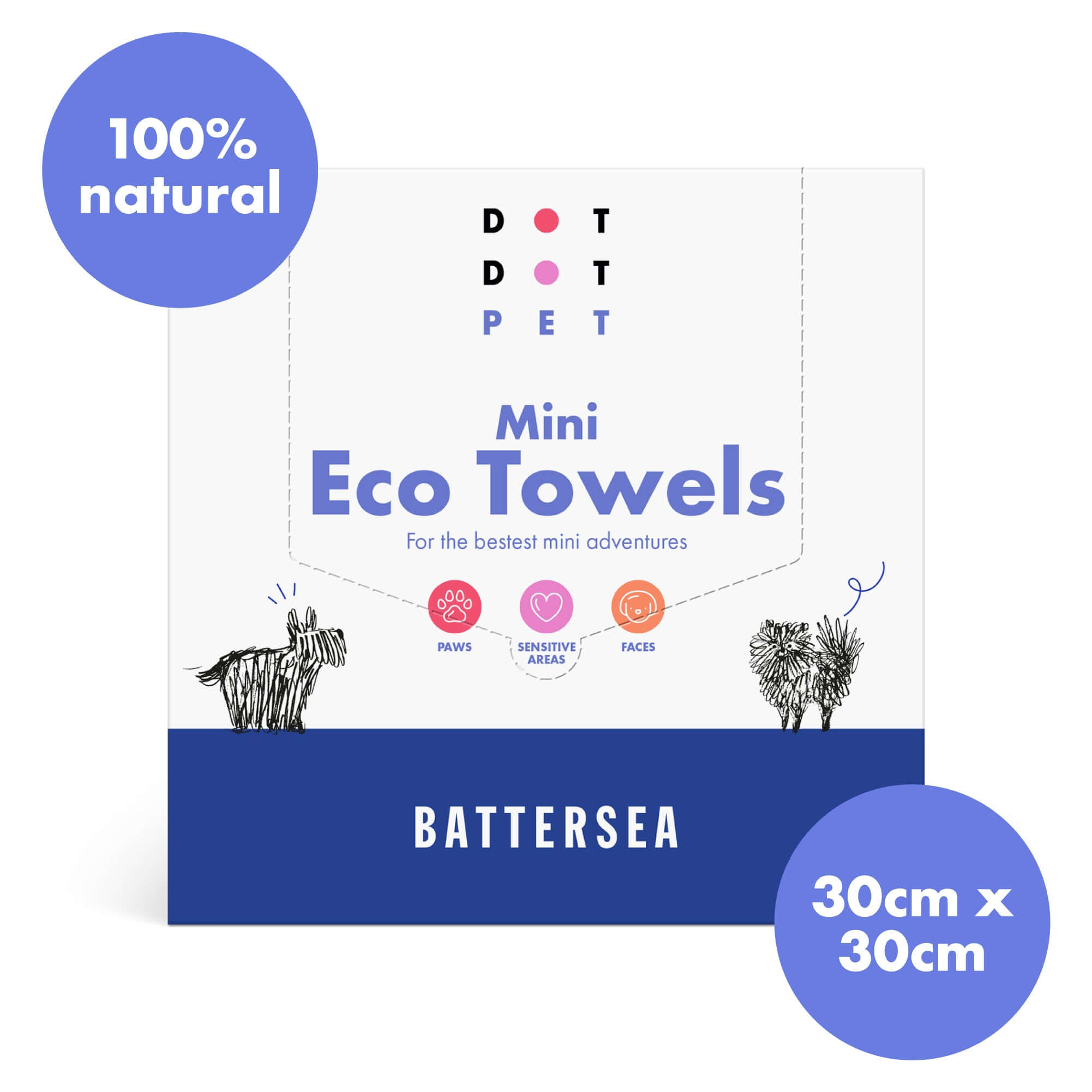 Eco Dog Towels Mini Natural Biodegradable