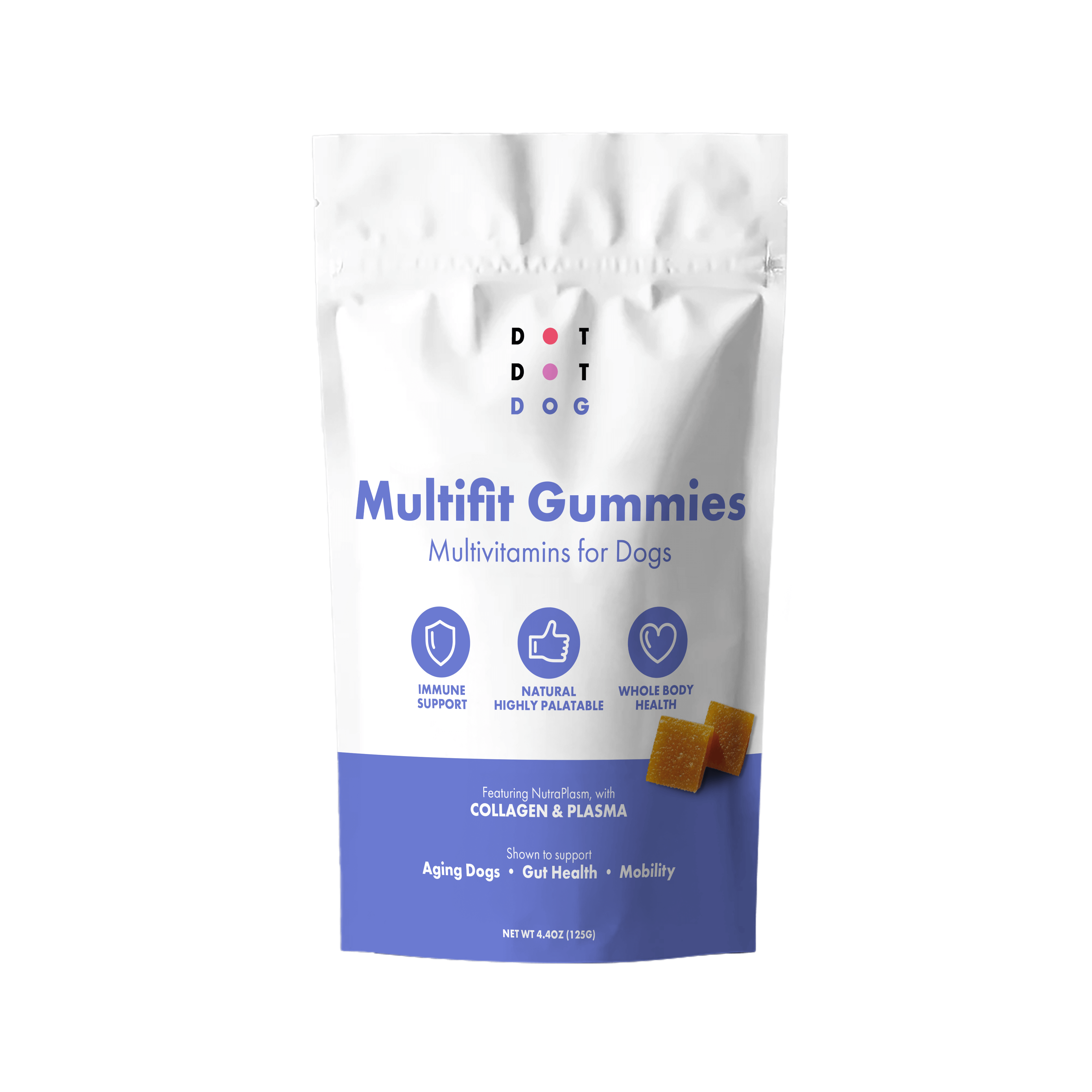 DotDotPet Multifit Plasma Gummy Supplements for Dogs - immune boosting, anti-inflammatory, prebiotic effects