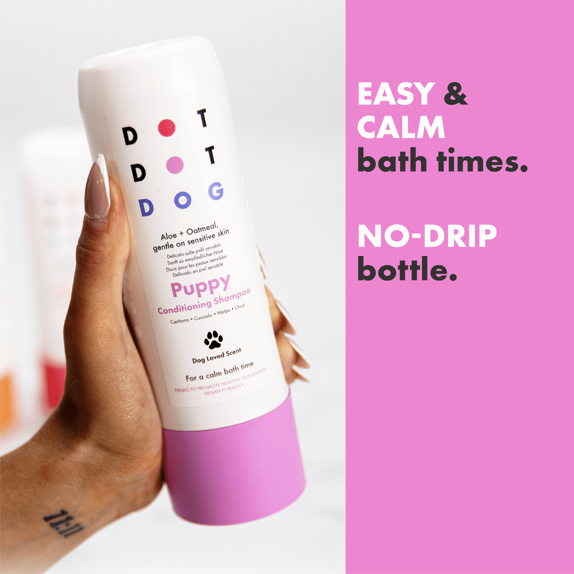 Easy to use no drip shampoo bottle to reduce waste