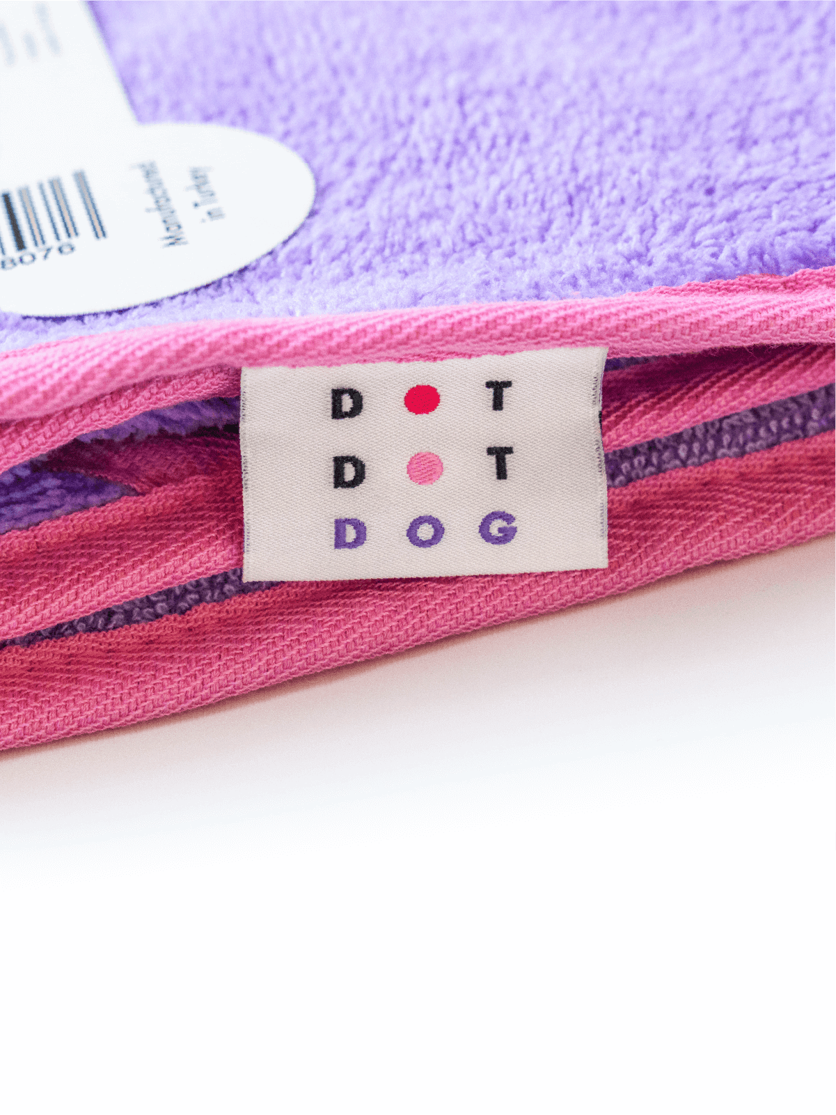 Image of the dog towel wash label 