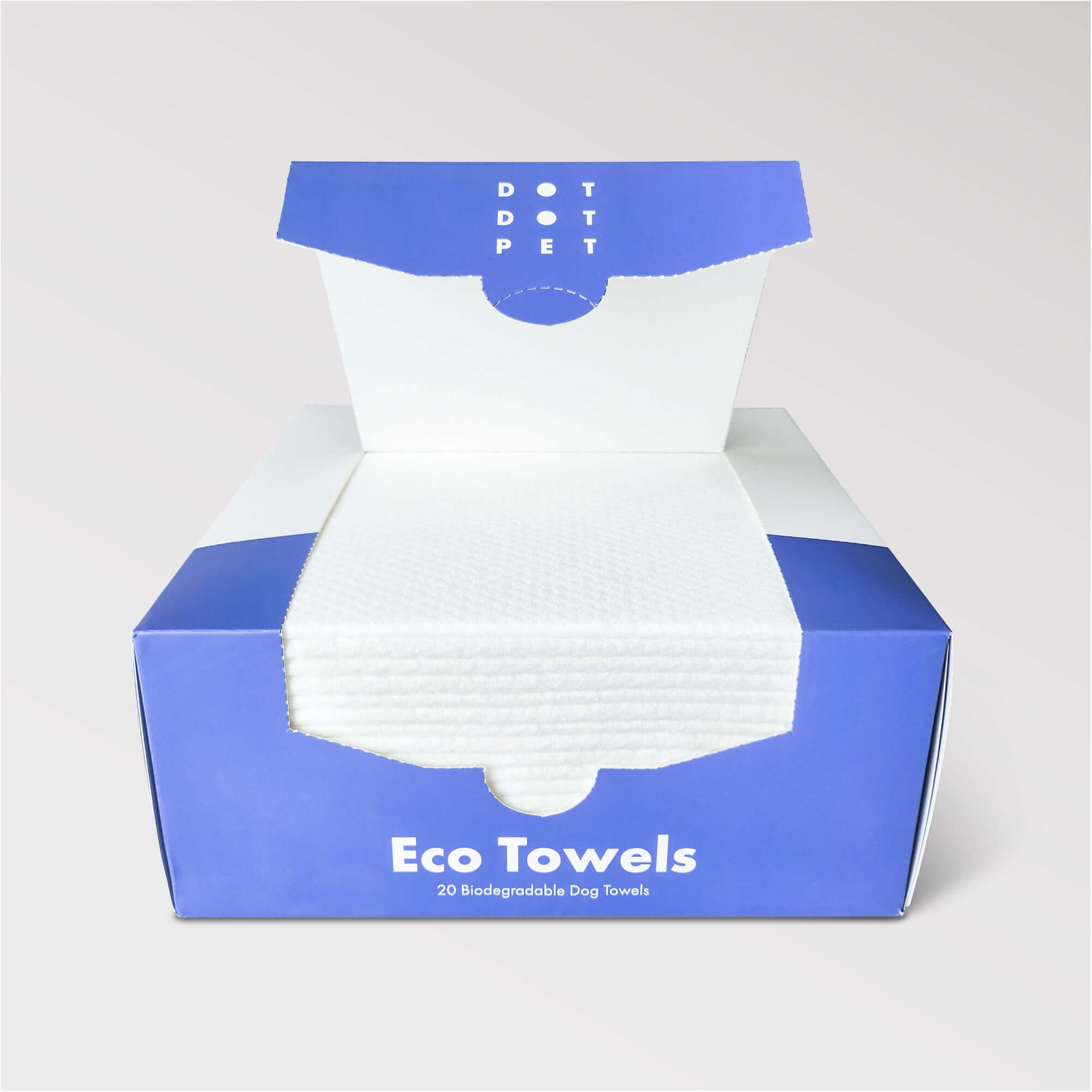 Box open showing the eco towels inside