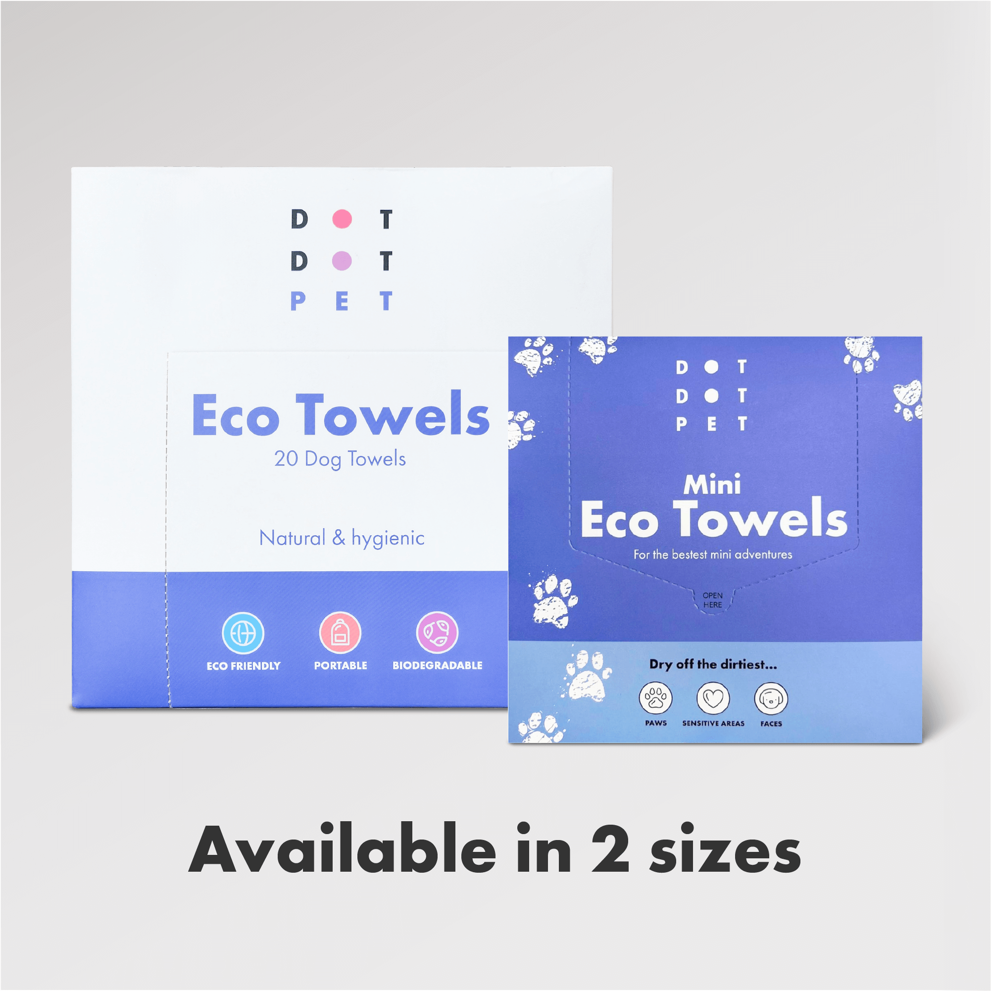 DotDotPet Eco Towel bundle available in two sizes